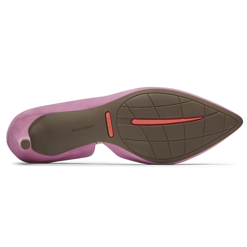Rockport Hæler Sko Dame Rosa - Total Motion 75Mm Scalloped Dorsay - RWVT16542